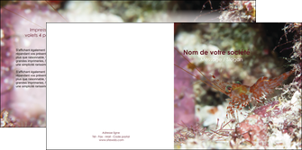 imprimerie depliant 2 volets  4 pages  poisson et crustace crevette crustace animal MIDLU39001