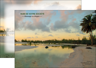 creer modele en ligne affiche tourisme  plage bord de mer arbre MIDBE39295