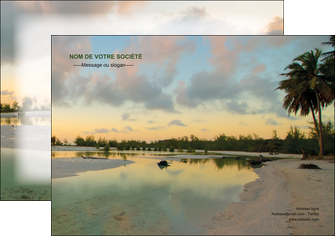 exemple affiche tourisme  plage bord de mer arbre MIDBE39299