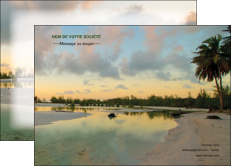 maquette en ligne a personnaliser affiche tourisme  plage bord de mer arbre MIDBE39301