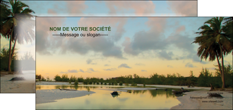 personnaliser maquette flyers tourisme  plage bord de mer arbre MIDBE39303