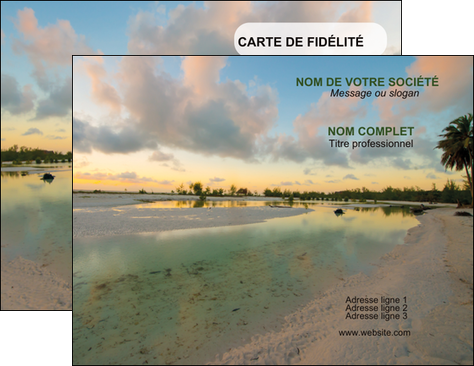 faire carte de visite tourisme  plage bord de mer arbre MIDBE39315