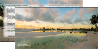 cree depliant 2 volets  4 pages  tourisme  plage bord de mer arbre MIDBE39317