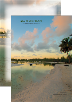 impression affiche tourisme  plage bord de mer arbre MIDBE39325