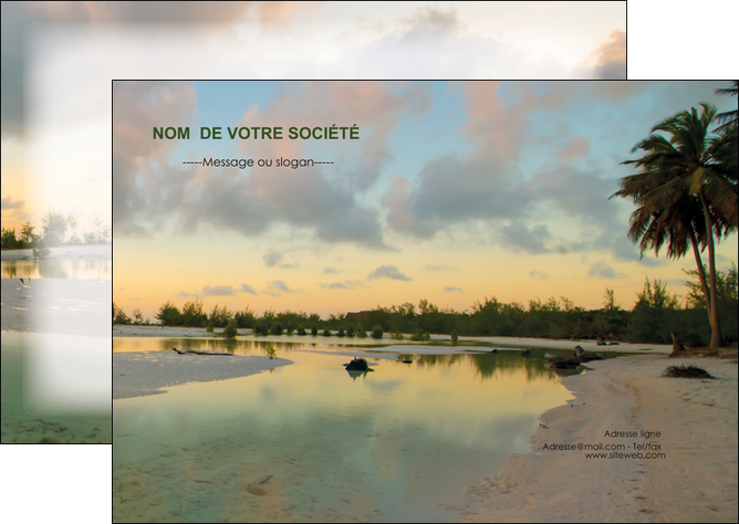 cree flyers tourisme  plage bord de mer arbre MIDBE39329