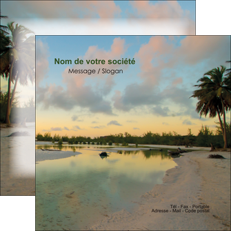 impression flyers tourisme  plage bord de mer arbre MIDBE39335