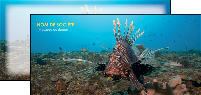 creer modele en ligne flyers animal poissons animal bleu MIDLU39563