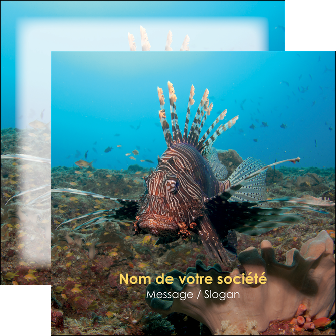 exemple flyers animal poissons animal bleu MIDLU39567