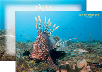 maquette en ligne a personnaliser affiche animal poissons animal bleu MIDLU39579
