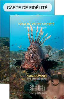 modele en ligne carte de visite animal poissons animal bleu MIDLU39591