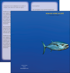 exemple depliant 2 volets  4 pages  animal poissons animal bleu MLIG39617