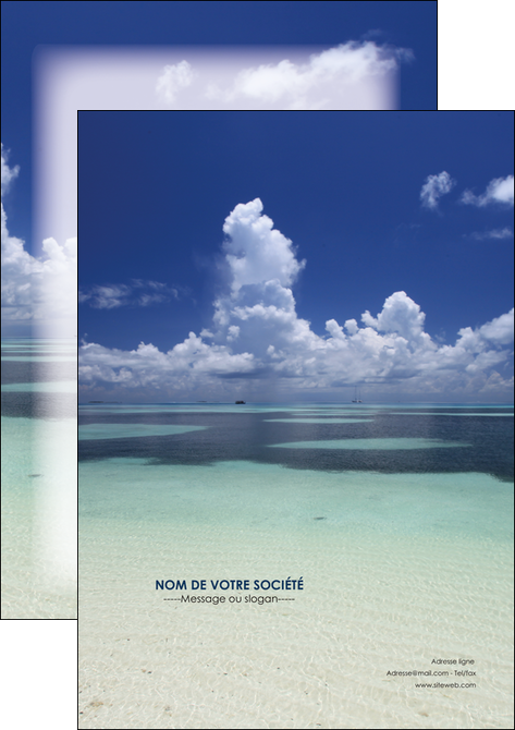 realiser affiche ciel bleu plage MID39649