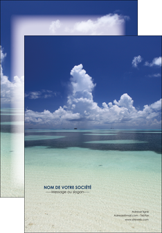 faire modele a imprimer affiche ciel bleu plage MID39651