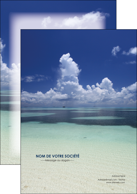 realiser affiche ciel bleu plage MID39657