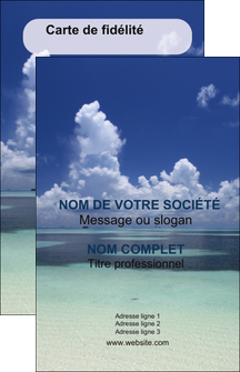 faire carte de visite ciel bleu plage MID39663