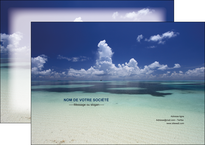 modele en ligne affiche ciel bleu plage MID39679