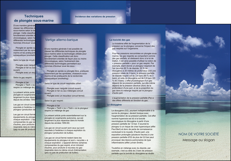 faire modele a imprimer depliant 3 volets  6 pages  ciel bleu plage MID39681