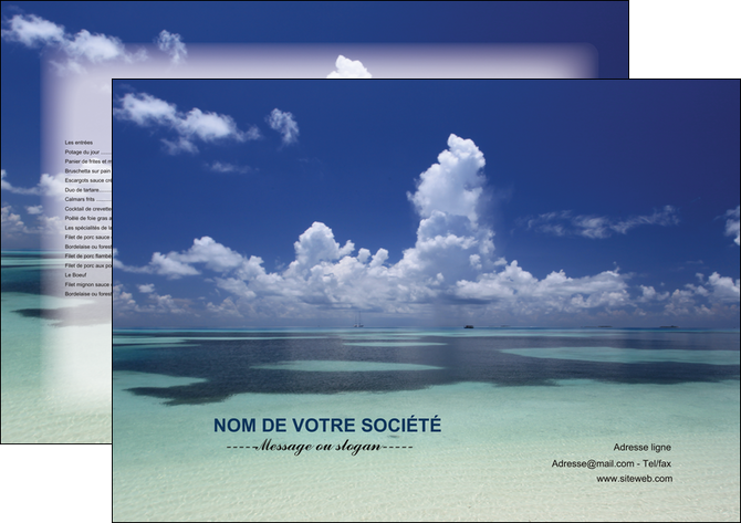 faire set de table ciel bleu plage MID39685