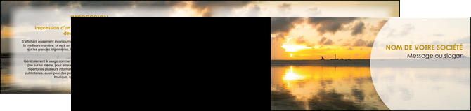 faire depliant 2 volets  4 pages  sejours couche de soleil plage ile MIDBE40015