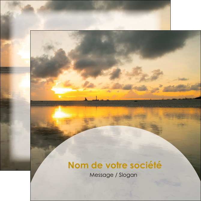 modele en ligne flyers sejours couche de soleil plage ile MIDBE40017