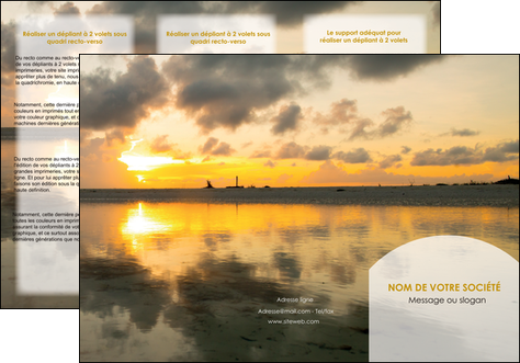 realiser depliant 3 volets  6 pages  sejours couche de soleil plage ile MIDBE40025