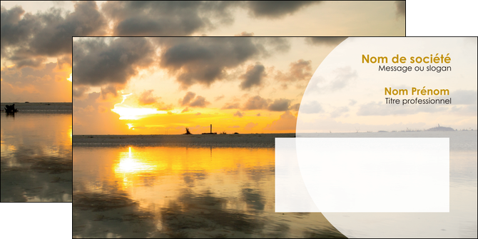 impression enveloppe sejours couche de soleil plage ile MIDBE40029