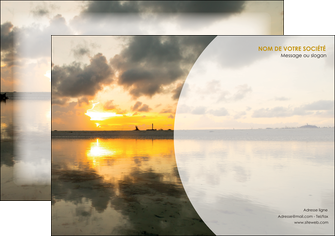 personnaliser modele de affiche sejours couche de soleil plage ile MIDBE40031
