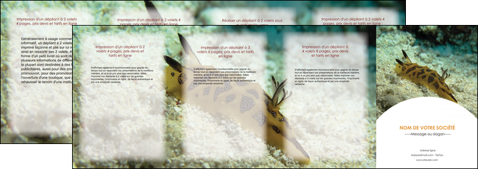 exemple depliant 4 volets  8 pages  animal crevette crustace animal MIDLU40145