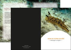 faire depliant 2 volets  4 pages  animal crevette crustace animal MIDLU40147