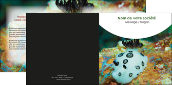 cree depliant 2 volets  4 pages  animal poisson sous marine nature MIDBE40169
