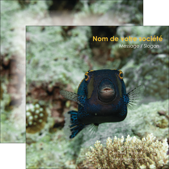maquette en ligne a personnaliser flyers animal poisson sous marine nature MIDBE40223