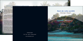modele en ligne depliant 2 volets  4 pages  agence immobiliere maison sur plage immobilier immobilier de luxe MID40263