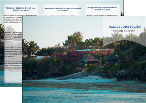 impression depliant 3 volets  6 pages  agence immobiliere maison sur plage immobilier immobilier de luxe MID40267