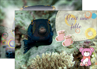 personnaliser maquette flyers poisson sous  mer plongee MIDBE40353