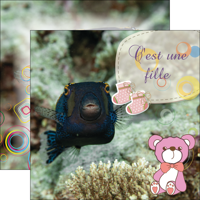 creer modele en ligne flyers poisson sous  mer plongee MIDBE40359