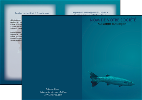 personnaliser modele de depliant 2 volets  4 pages  animal poisson plongee nature MIDBE40389