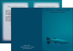 personnaliser modele de depliant 2 volets  4 pages  animal poisson plongee nature MIDBE40389