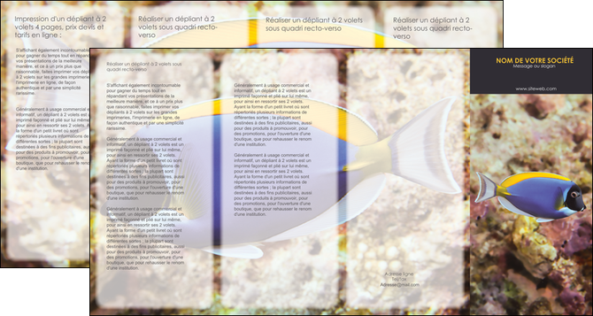 impression depliant 4 volets  8 pages  chasse et peche poisson poissonnerie poissonnier MIDBE40415