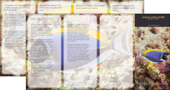 impression depliant 4 volets  8 pages  chasse et peche poisson poissonnerie poissonnier MIDBE40415