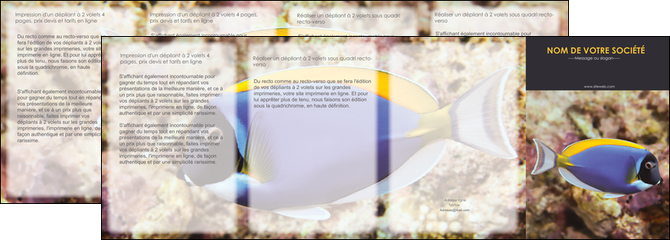 imprimerie depliant 4 volets  8 pages  chasse et peche poisson poissonnerie poissonnier MIDBE40427