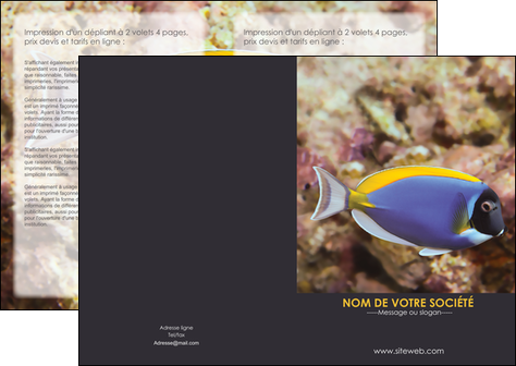 realiser depliant 2 volets  4 pages  chasse et peche poisson poissonnerie poissonnier MIDBE40441