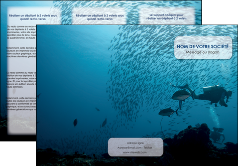 modele en ligne depliant 3 volets  6 pages  plongee  plongee plongee sous  marine plongeurs MIDBE40531