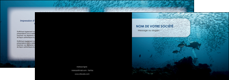 faire depliant 2 volets  4 pages  plongee  plongee plongee sous  marine plongeurs MIDBE40541