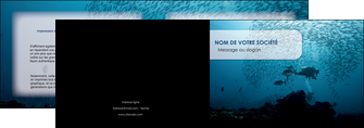 maquette en ligne a personnaliser depliant 2 volets  4 pages  plongee  plongee plongee sous  marine plongeurs MIDBE40543