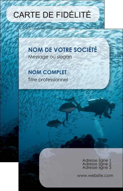imprimerie carte de visite plongee  plongee plongee sous  marine plongeurs MIDBE40549