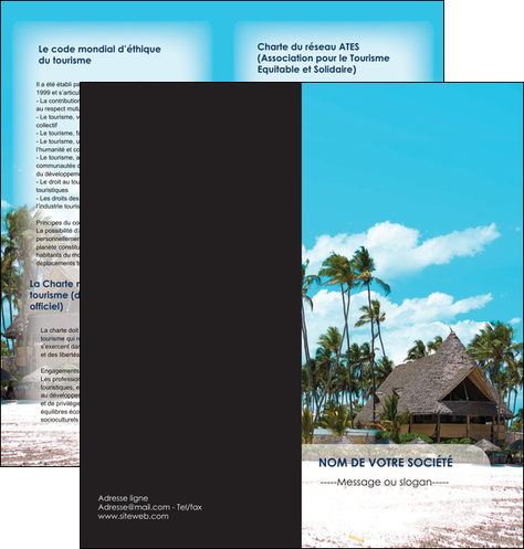 realiser depliant 2 volets  4 pages  agence immobiliere maison maison sur la plage lotissement MID40569