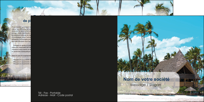 realiser depliant 2 volets  4 pages  agence immobiliere maison maison sur la plage lotissement MID40575