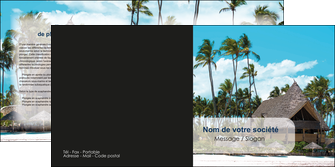 realiser depliant 2 volets  4 pages  agence immobiliere maison maison sur la plage lotissement MID40575