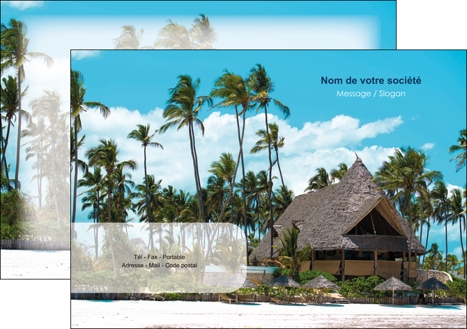 personnaliser modele de flyers agence immobiliere maison maison sur la plage lotissement MID40603
