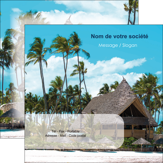 imprimer flyers agence immobiliere maison maison sur la plage lotissement MID40609